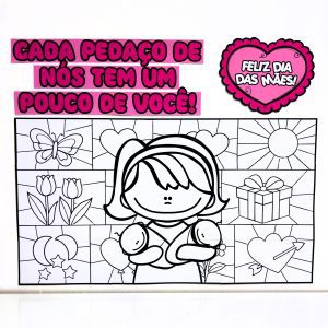 Cartaz Pintura Colaborativa Dia das Mães - Dia das Mães