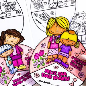 Lembrancinha Interativa para Colorir Dia das Mães - Dia das Mães
