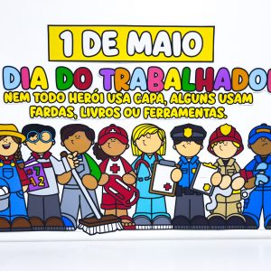 Painel Dia do Trabalhador - Dia do Trabalho