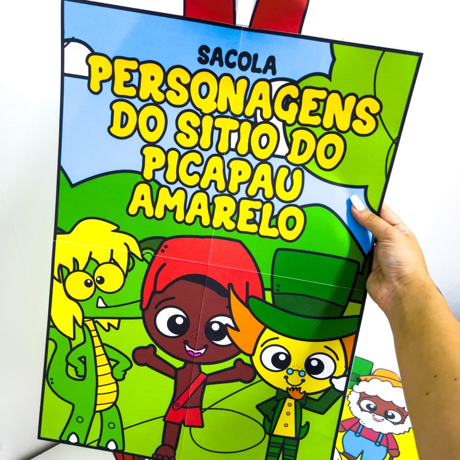 Sacola Personagens do Sítio do Picapau Amarelo - Dia Nacional do Livro Infantil