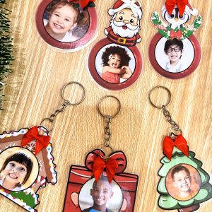 Chaveiros Natalinos Personalizáveis - Natal - Pedagogia de Ideias Chaveiros Natalinos Personalizáveis - Natal