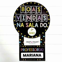 Plaquinha de Porta - Boas-Vindas - Decoração Escolar