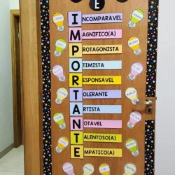 Acróstico com palavras que representam valores e atitudes positivas.