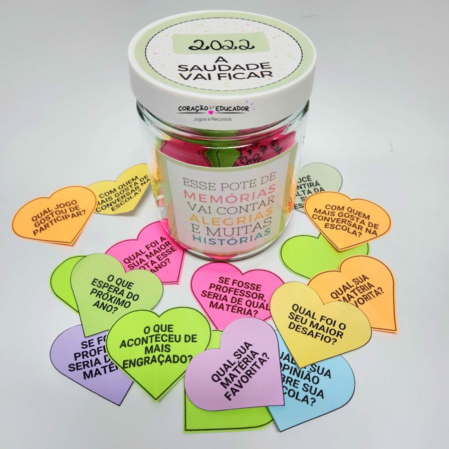 Pote de Memórias - Lembranças Escolares - Pedagogia de Ideias Pote de Memórias - Lembranças Escolares