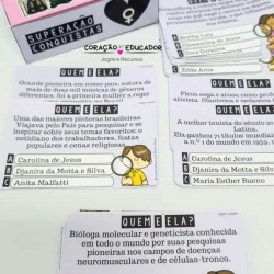 Jogo educativo sobre mulheres brasileiras e suas contribuições.