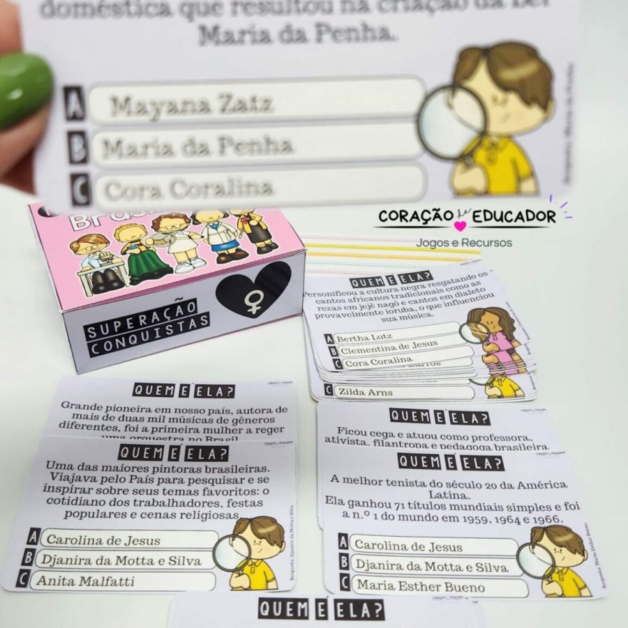 Jogo - Quem é Ela? Mulheres do Brasil - Dia Internacional da Mulher - Pedagogia de Ideias Jogo - Quem é Ela? Mulheres do Brasil - Dia Internacional da Mulher