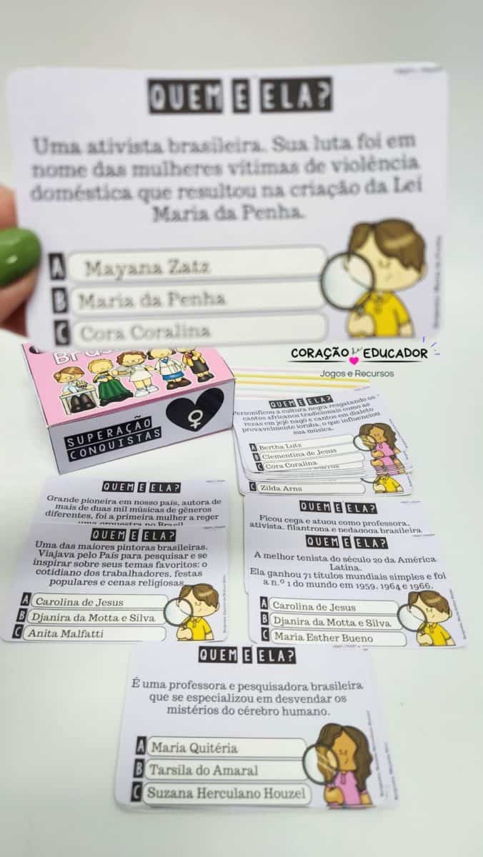 Jogo - Quem é Ela? Mulheres do Brasil - Dia Internacional da Mulher