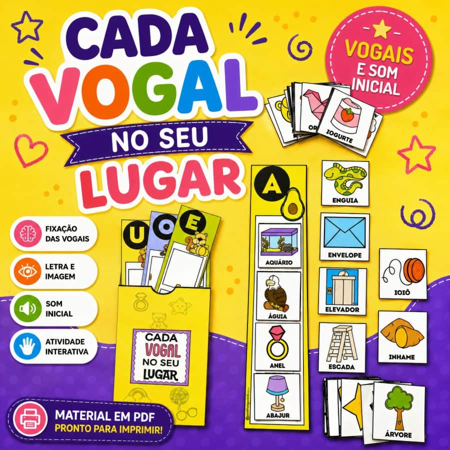 Cada Vogal no Seu Lugar - Letras e Sons