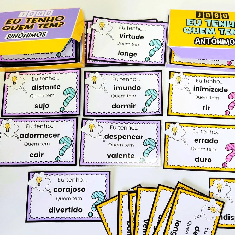 Jogo Eu Tenho - Quem Tem? Sinônimos e Antônimos - Jogos Educativos