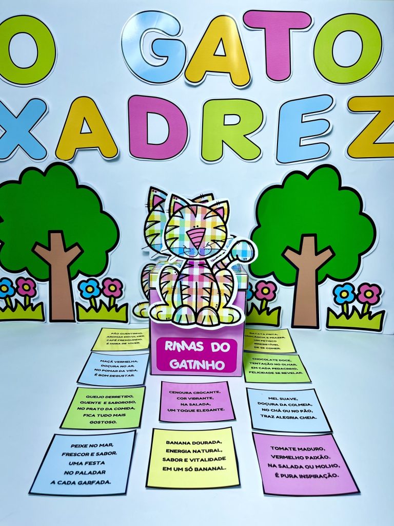 Gato Xadrez: Sequência didática com rimas e cores - Educa Criança