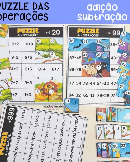 Puzzle das Operações - Matemática