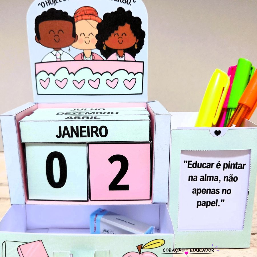 Calendário Permanente Motivacional - Organização e Planejamento - Pedagogia de Ideias Calendário Permanente Motivacional - Organização e Planejamento