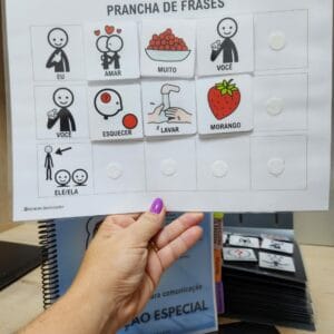 Facilite a comunicação com a Prancha de Comunicação Alternativa. 160+ páginas e 2.000 imagens para promover inclusão e autonomia. Confira!