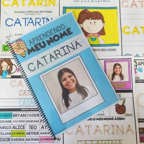 Atividades de aprendizagem do nome Catarina para crianças.