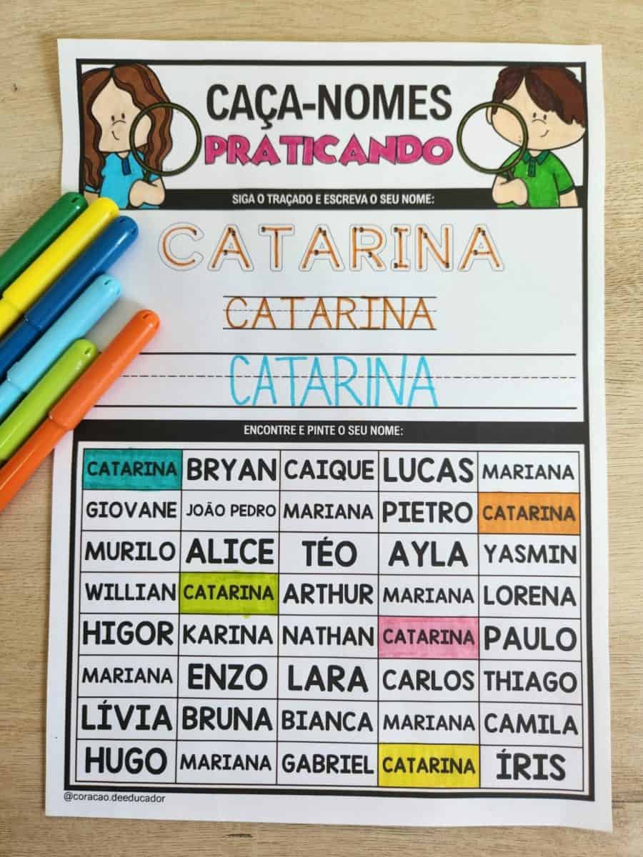 Aprendendo meu nome - Letras e Sons