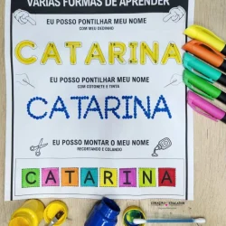 Métodos de aprender nomes com atividades criativas para crianças.