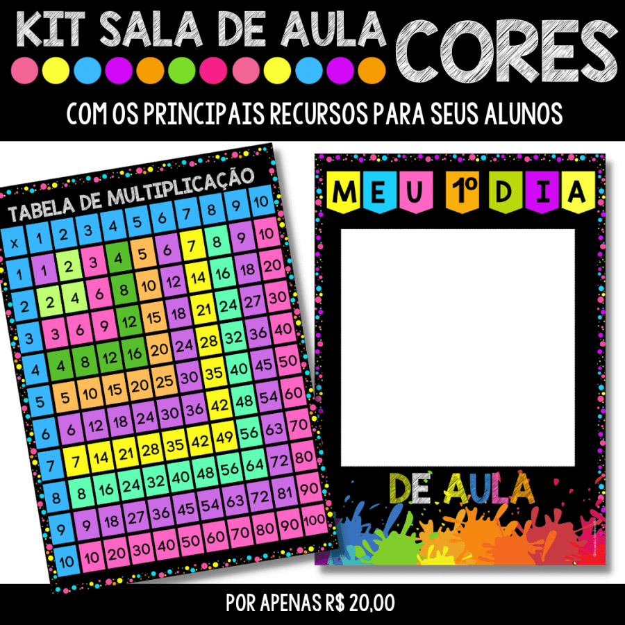 Kit Sala de Aula - Edição Cores - Kit Sala de Aula - Pedagogia de Ideias Kit Sala de Aula - Edição Cores - Kit Sala de Aula