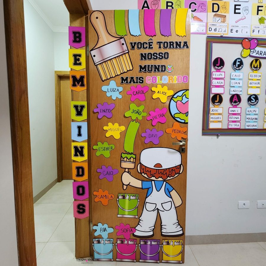 Porta afetiva - Edição Cores - Decoração Escolar - Pedagogia de Ideias Porta afetiva - Edição Cores - Decoração Escolar