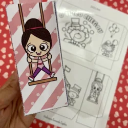 Atividades de circo para crianças com desenhos e lembrancinhas educativas.