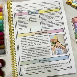 Planejamento de atividades para crianças na pré-escola.