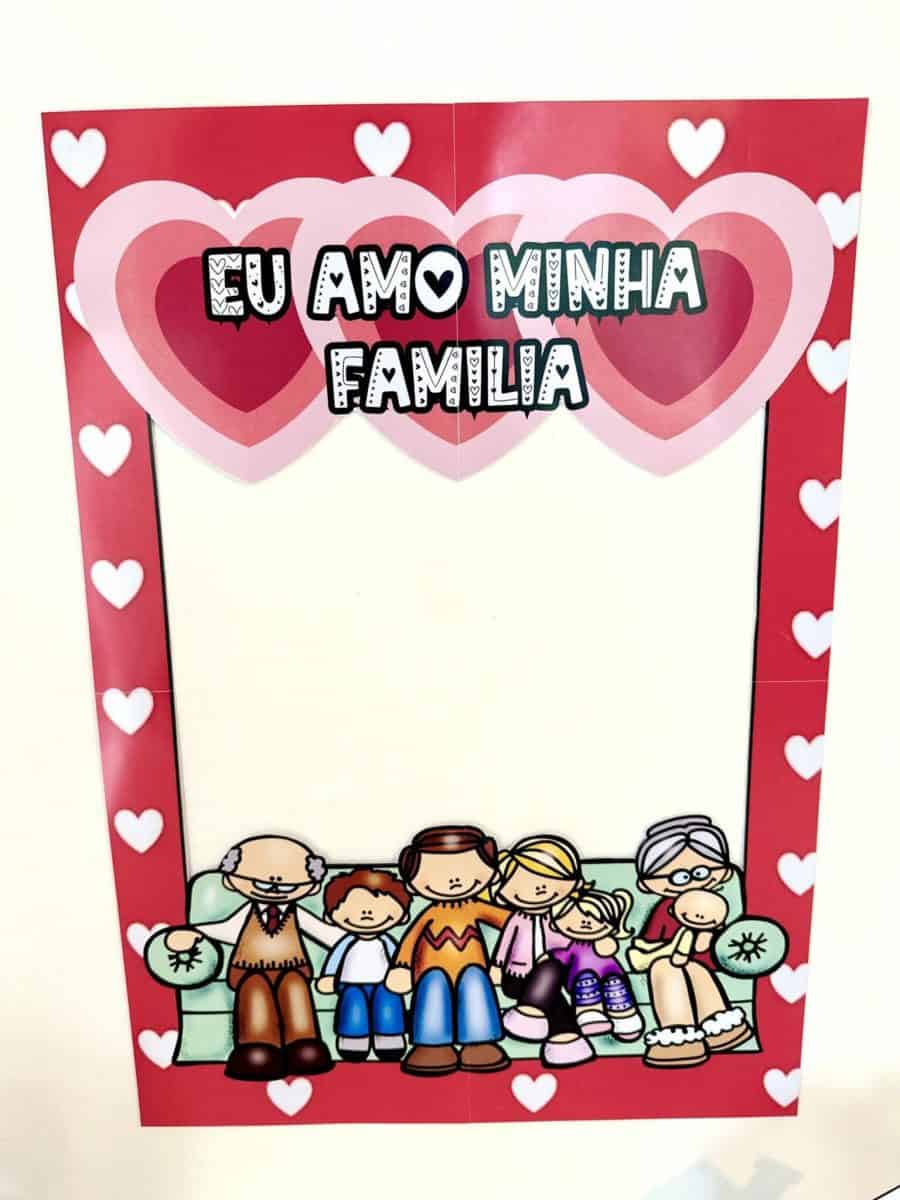 Moldura e Lembrancinhas - Dia da Família - Dia da Família
