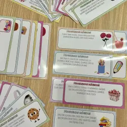 Jogos de cartas educativos para problemas mágicos na pedagogia.