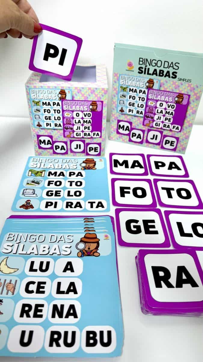 Bingo das Sílabas Simples - Alfabetização