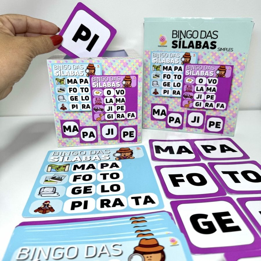 Bingo das Sílabas Simples - Alfabetização