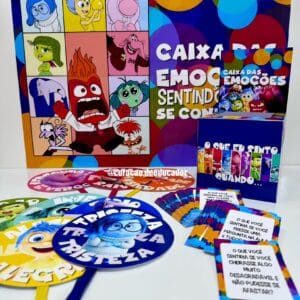 Caixa das Emoções com 80 cartinhas e plaquinhas ilustrativas