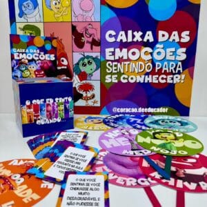 Caixa das Emoções com 80 cartinhas e plaquinhas ilustrativas