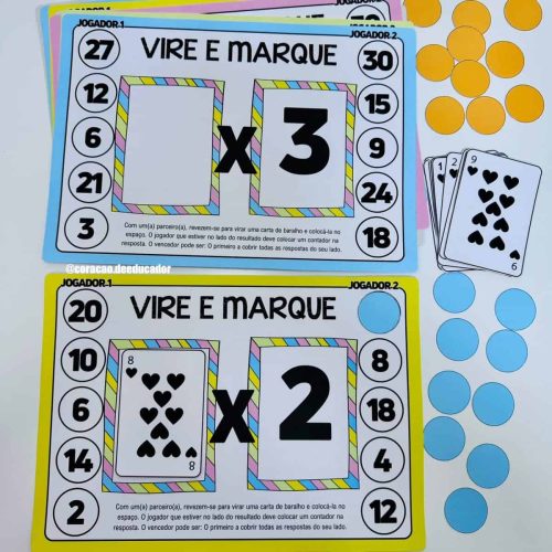 Jogo - Vire e Marque – Multiplicação - Matemática