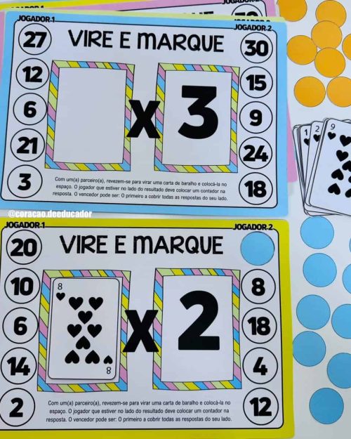 Jogo - Vire e Marque – Multiplicação - Matemática