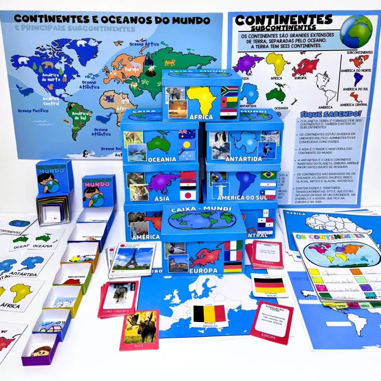 Caixa-Múndi com Continentes e Jogos — foto 2