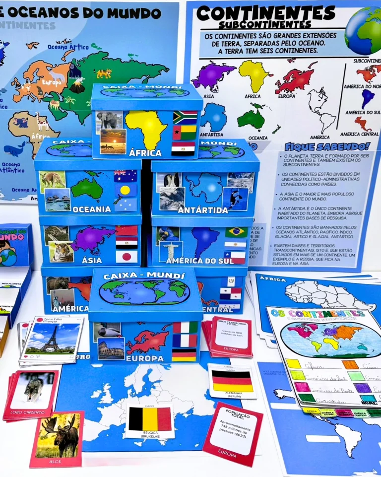 Caixa-Múndi com Continentes e Jogos — foto 12