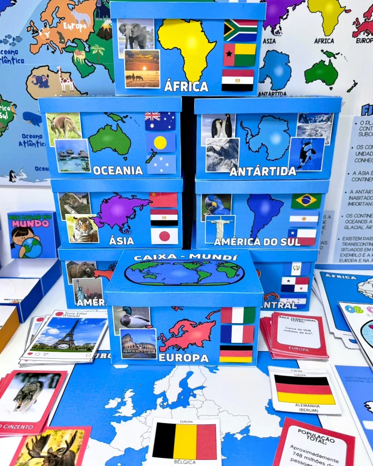 Caixa-Múndi com Continentes e Jogos — foto 11