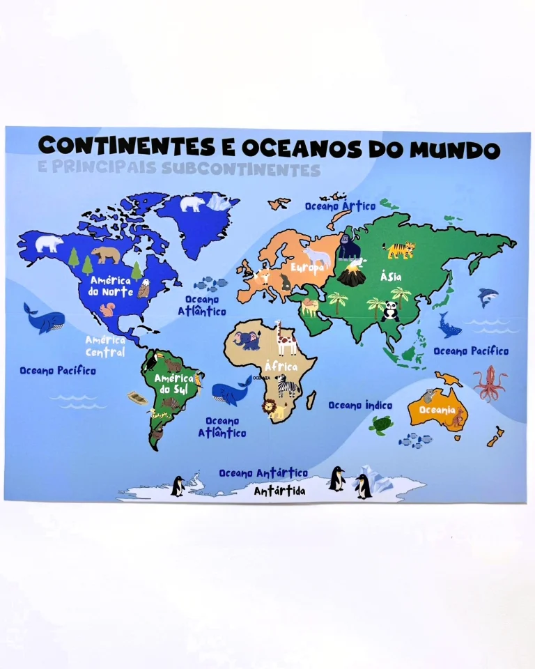 Caixa-Múndi com Continentes e Jogos — foto 9