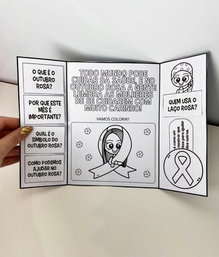 Lapbook Interativo - Outubro Rosa - Outubro Rosa - Pedagogia de Ideias Lapbook Interativo - Outubro Rosa - Outubro Rosa