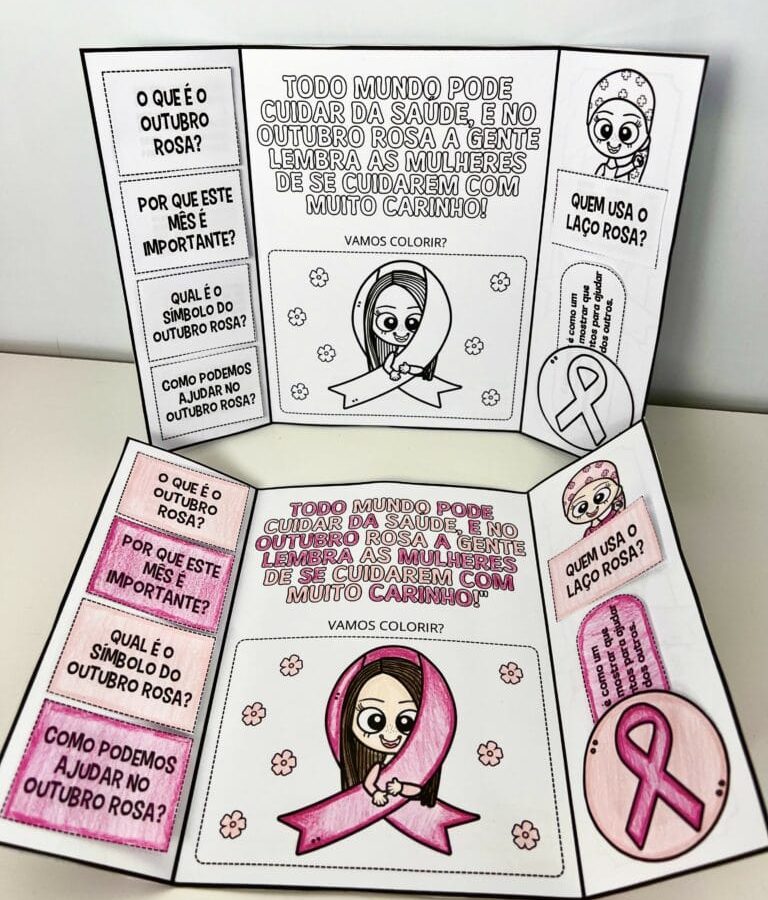 Lapbook Interativo - Outubro Rosa - Outubro Rosa - Pedagogia de Ideias Lapbook Interativo - Outubro Rosa - Outubro Rosa