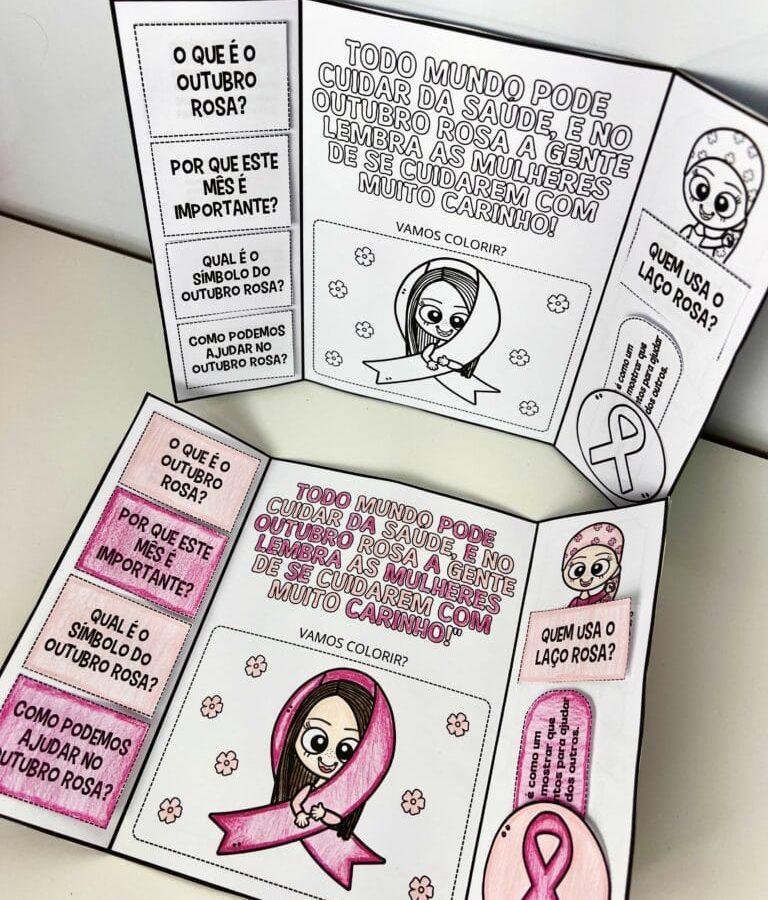 Lapbook Interativo - Outubro Rosa - Outubro Rosa - Pedagogia de Ideias Lapbook Interativo - Outubro Rosa - Outubro Rosa