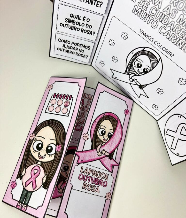 Lapbook Interativo - Outubro Rosa - Outubro Rosa - Pedagogia de Ideias Lapbook Interativo - Outubro Rosa - Outubro Rosa