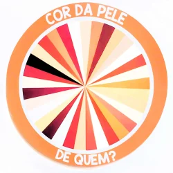 Roda de cores da pele para promover diversidade e inclusão na educação.