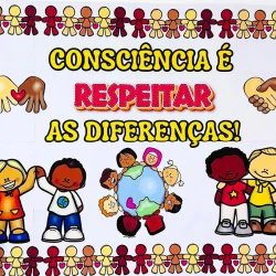 Imagem com crianças de diferentes etnias segurando a Terra e mãos dadas.