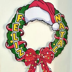 Decoração para bambolê temática de Natal! Ideal para fotos e eventos escolares. Prática, criativa e perfeita para um Natal inesquecível. 🎄