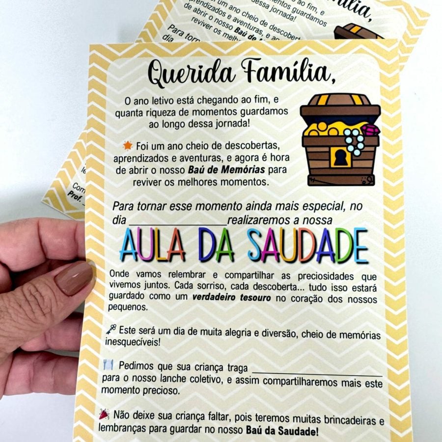 Baú de Memórias - Aula da Saudade - Atividades de Sala de Aula - Pedagogia de Ideias Baú de Memórias - Aula da Saudade - Atividades de Sala de Aula