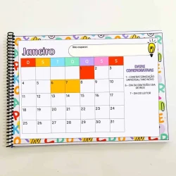 Calendário de datas comemorativas de janeiro de 2026 para educação.