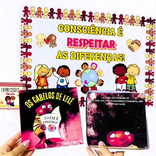 Imagem de crianças e mensagem sobre respeito às diferenças.