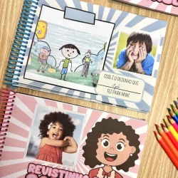 Atividades educativas e desenhos para crianças na Revisitinha da Saudade.