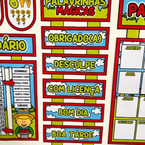 kit sala de aula, tema fazendinha, decoração escolar, materiais pedagógicos, alfabetização, cartazes educativos, educação infantil, ensino fundamental, organização escolar, volta às aulas