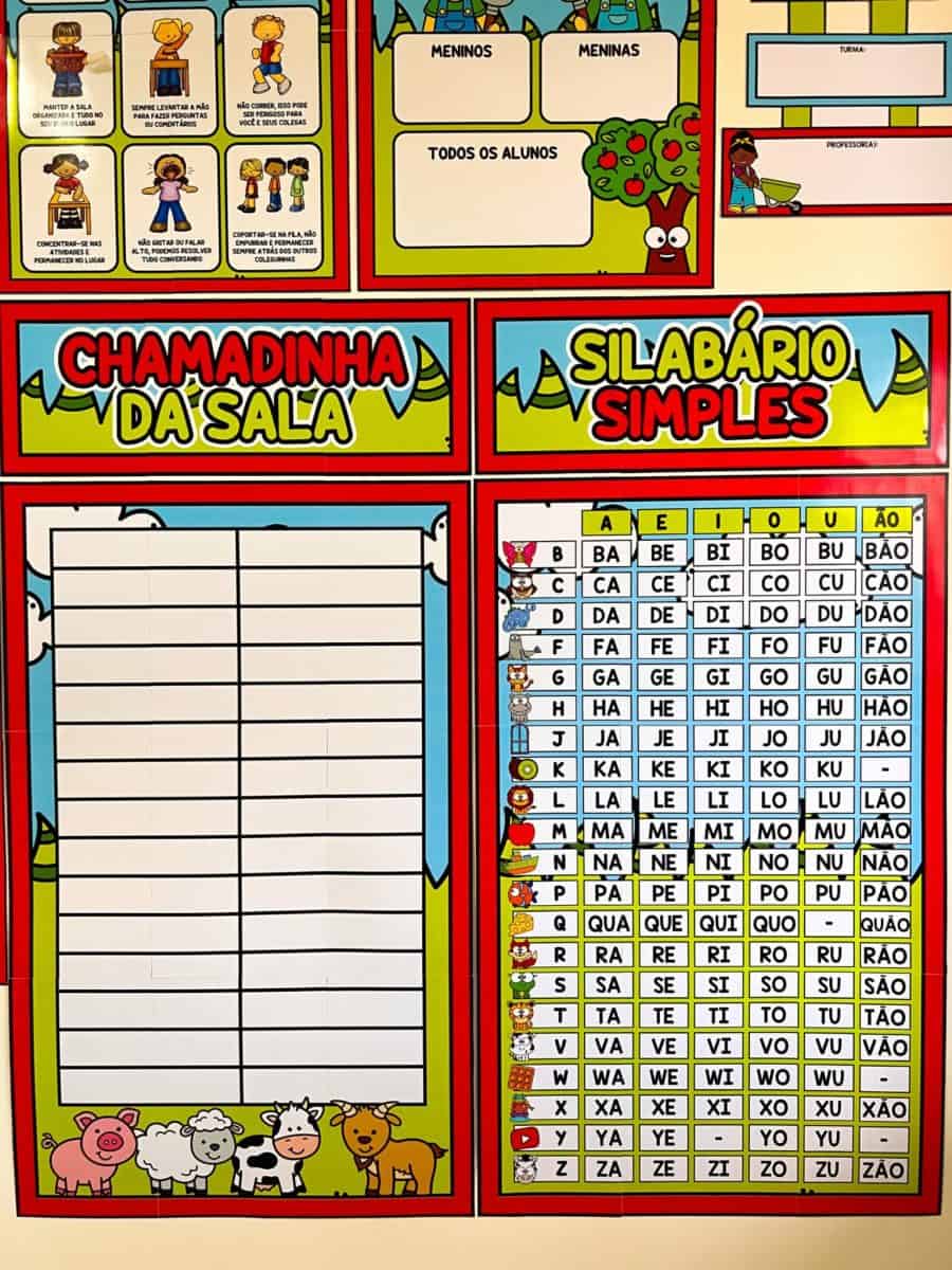 Kit Sala de Aula - Fazendinha - Decoração Escolar