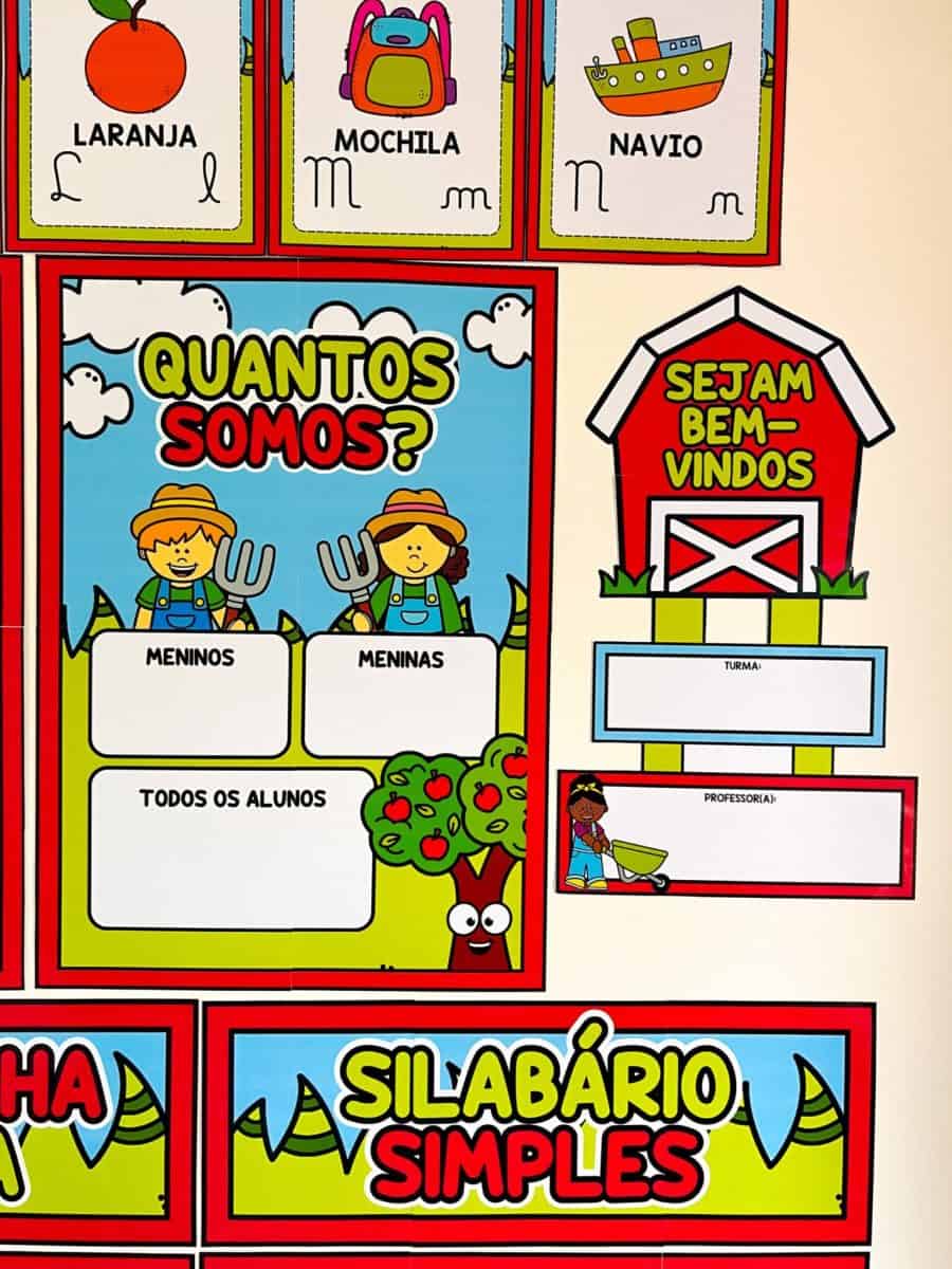 Kit Sala de Aula - Fazendinha - Decoração Escolar